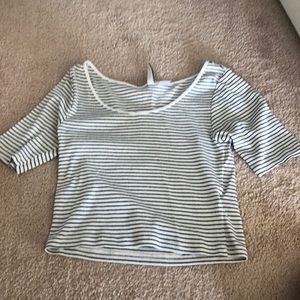 Black and white crop top